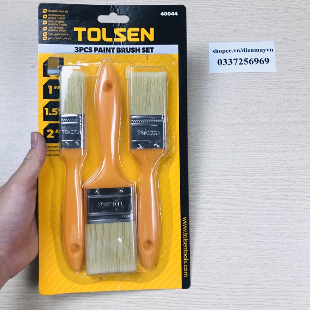 BỘ CỌ SƠN  1'' ,1.5'' ,2'' TOLSEN 40044 - Hàng xuất khẩu Châu Âu dienmayvn