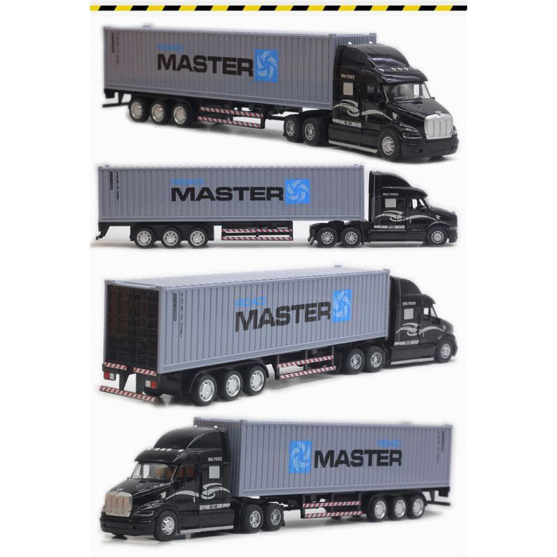 Đồ chơi xe container đầu hợp kim tỉ lệ 1:48 có âm thanh đèn