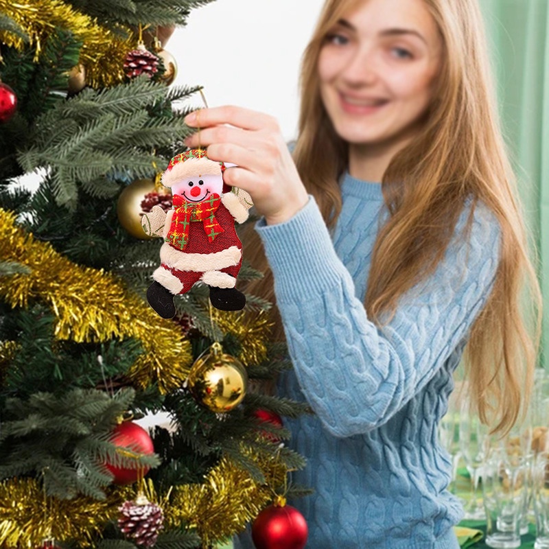 Búp Bê Nhân Vật Hoạt Hình Ông Già Noel Tuần Lộc / Người Tuyết / Nai Sừng Tấm Treo Trang Trí Giáng Sinh