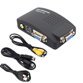 [Mã ELHA9 giảm 15% đơn 50K] Bộ chuyển đổi AV - Svideo sang VGA (đen)