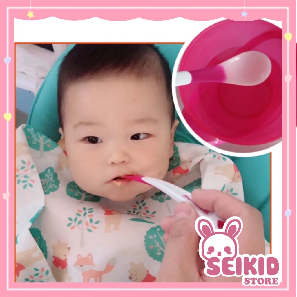 Thìa Ăn Dặm Silicon Báo Nóng Munchkin - Seikid Store