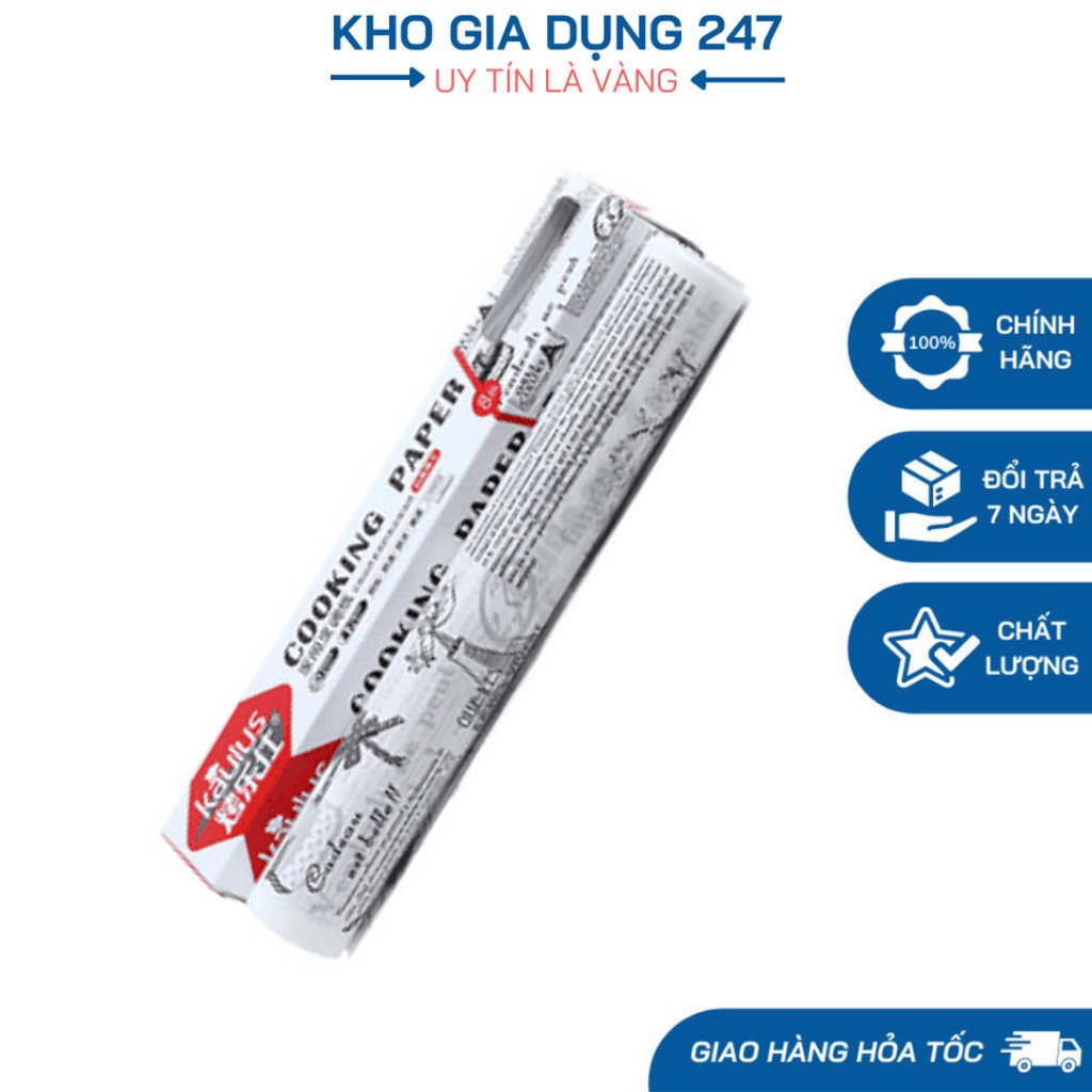 Cuộn Giấy Nến Gói Bánh, Lót Nồi Chiên 8m - Giấy Thấm Dầu Hình Tờ Báo