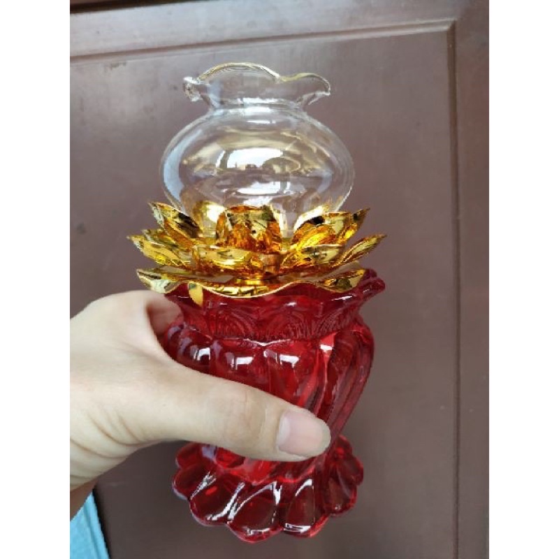 Đèn dầu chân hoa sen bày ban thần tài , ban gia tiên hàng xịn