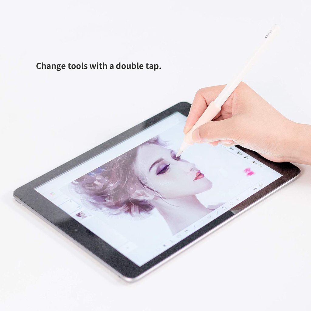 Set 2 vỏ bọc silicone chống trượt cho bút cảm ứng Pencil 1 Pencil 2 Grip Holder