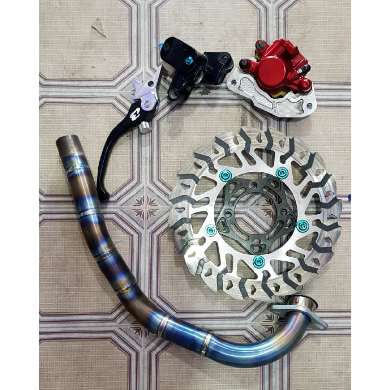 Cổ titan ex 150 đĩa+lòng đĩa heo dầu trước cùm tay thắng In