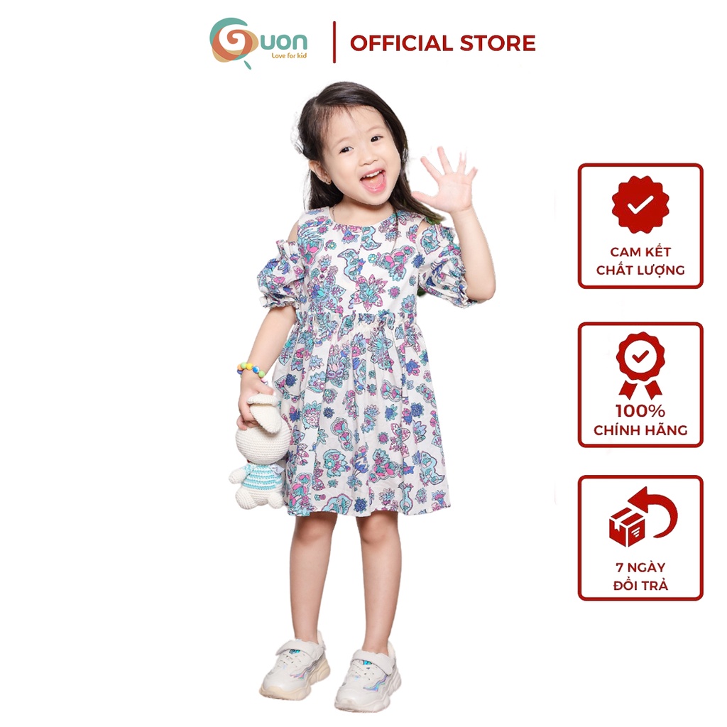 Váy bé gái từ 13 - 45kg vải cotton thoáng mát Điệp Tam - GUON