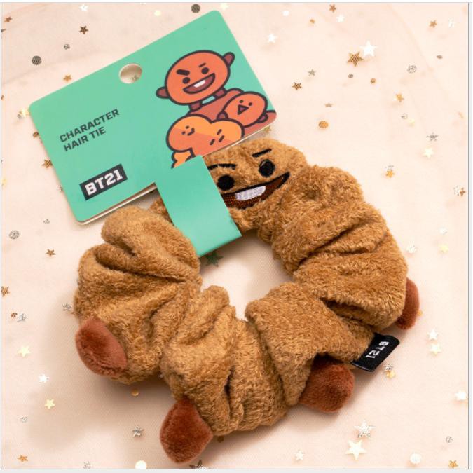 Dây cột tóc vải Scrunchies hình nhân vật BangtaN cooky tata chimmy mang shooky koya