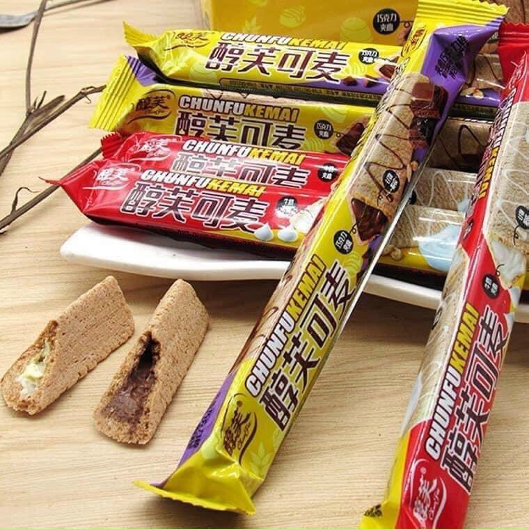 Một hộp 30 chiếc bánh thanh socola đài loan 390g siêu ngon.