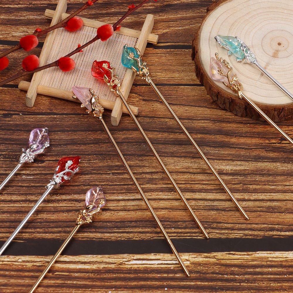 Trâm Cài Tóc Bằng Kim Loại Phong Cách Trung Hoa Cổ Điển Dành Cho Nữ