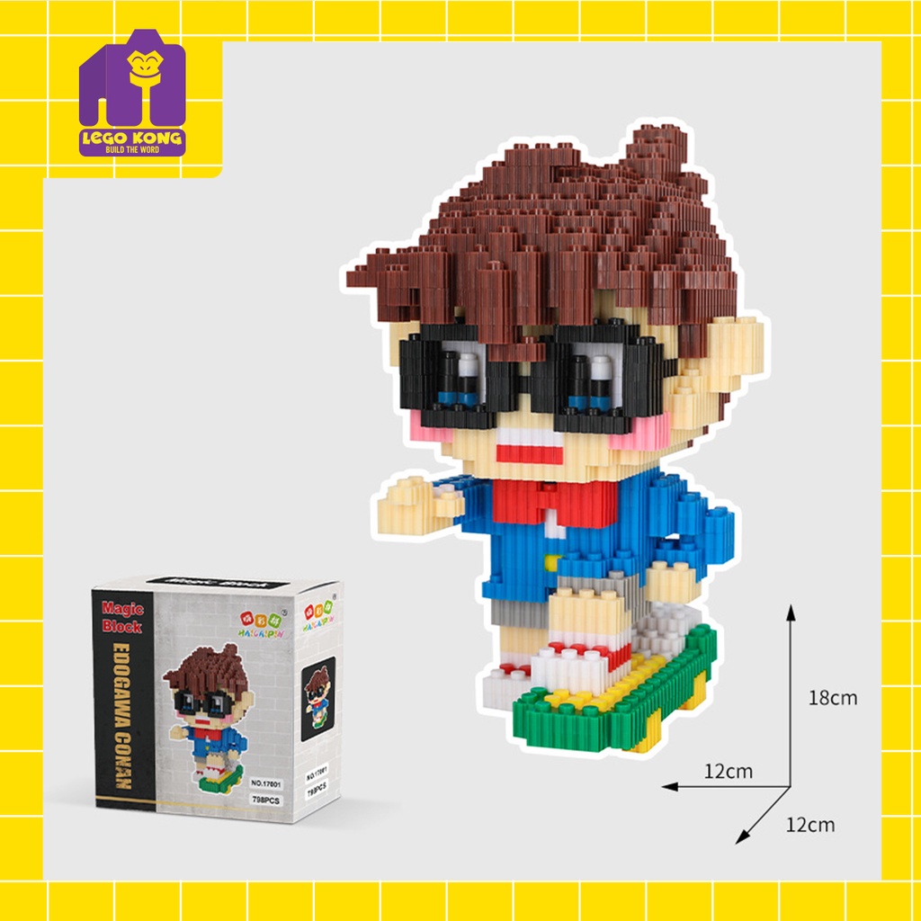 Đồ chơi xếp hình 3d blocks thám tử lừng danh conan kaito kids anime nhật bản dễ lắp tăng sáng tạo trí thông minh