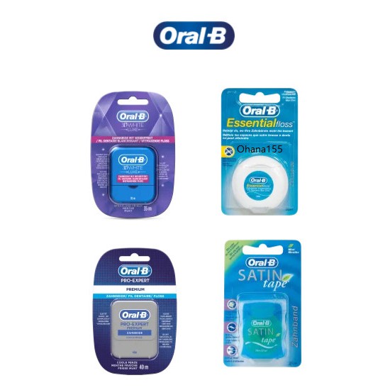 Auth 100%- Chỉ nha khoa Oral-B Essential Floss 50m hương bạc hà - Made in Ireland