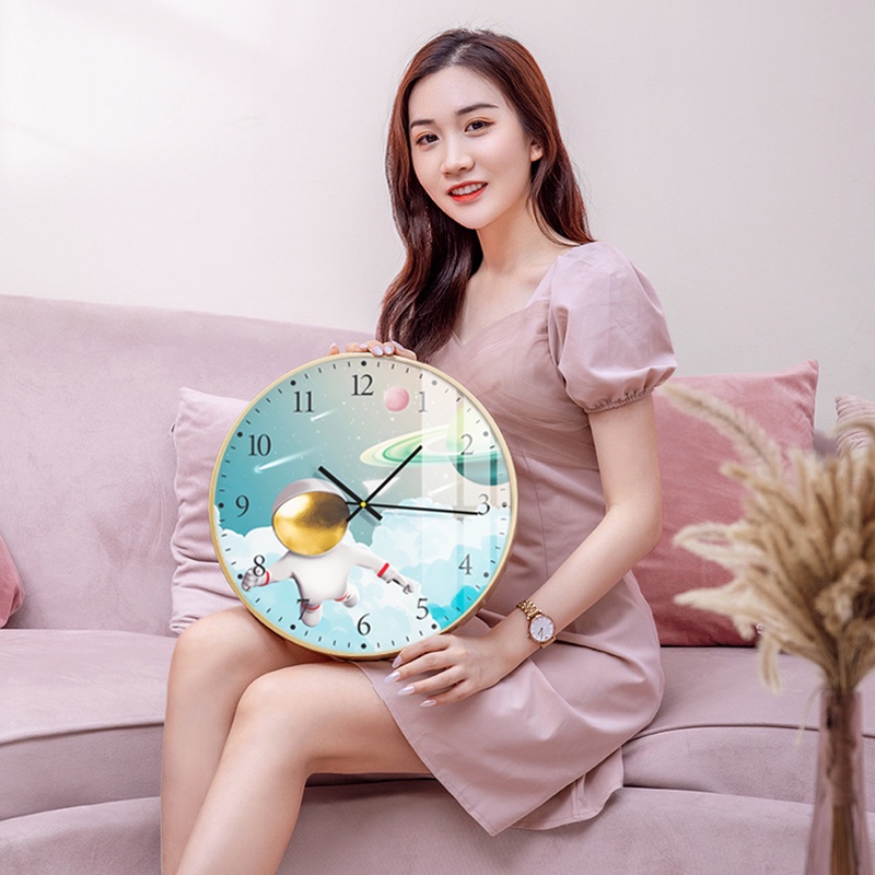 Đồng Hồ Treo Tường Kim Trôi IGA Chính Hãng Phòng Khách/Phòng Ngủ GD.02