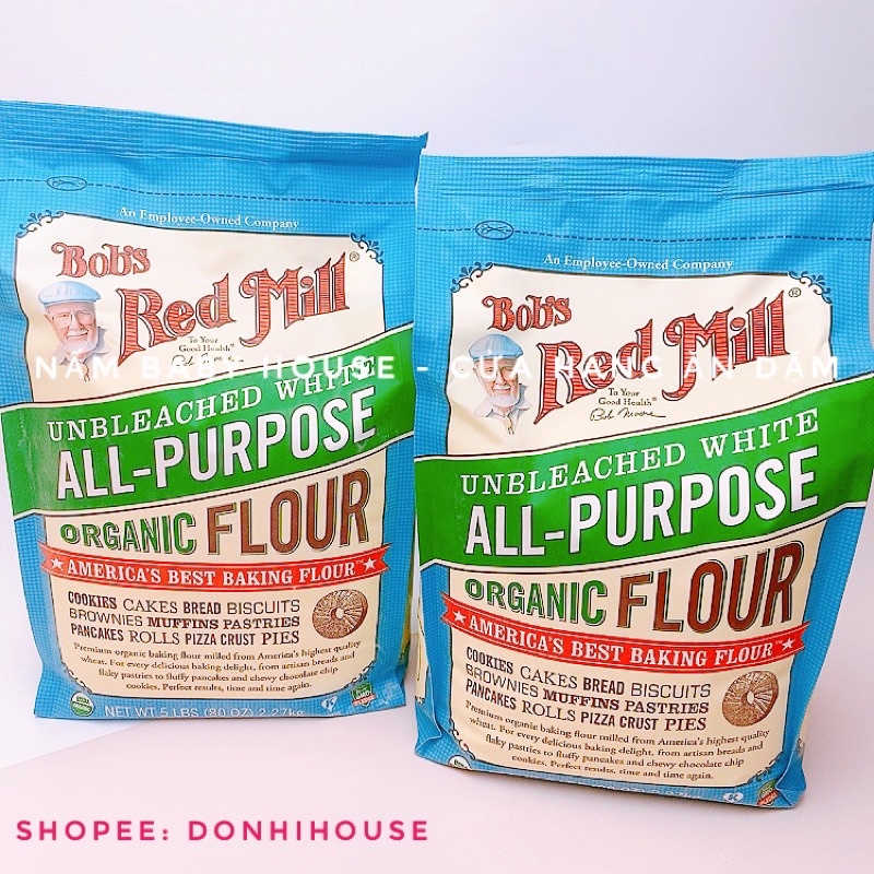 Bột mì hữu cơ BOD'S  RED MILL Mỹ làm bánh cho bé và gia đình