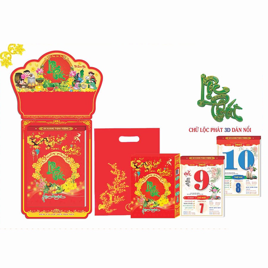 Hỏa Tốc - Lịch Bloc Siêu Đại 2022 (20x30cm) - Lộc Phát Trường Hưng - HTV12