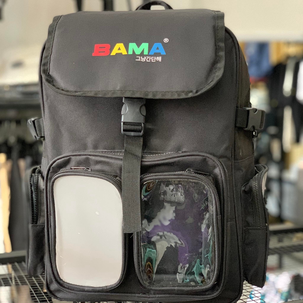 Balo đi học thời trang BAMA 444 Backpack chất vải Canvas chống thấm nước kích cỡ lớn nhiều ngăn đựng - Gin Store