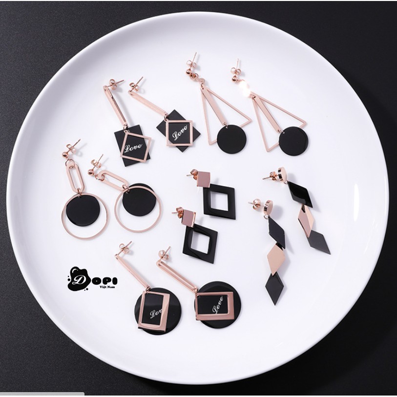 Bông tai hình học cá tính