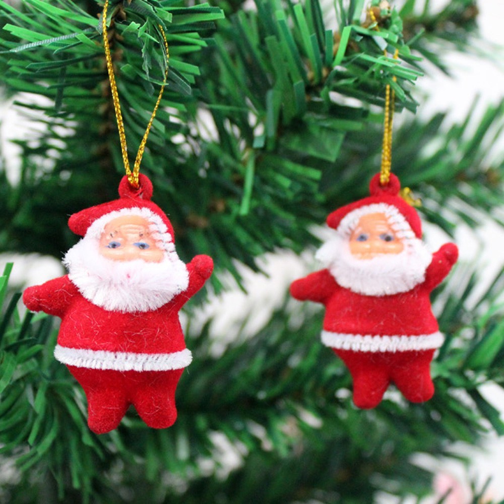 Set 6 dây treo hình ông già noel trang trí cây thông giáng sinh