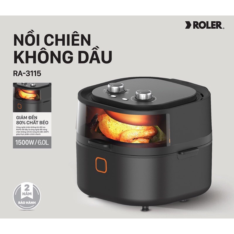 Nồi chiên không dầu đa năng 6L ROLER RA-3115