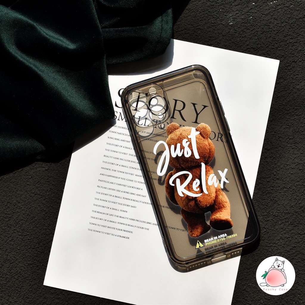 Ốp Điện Thoại Trong Suốt Họa Tiết Gấu Teddy Dễ Thương Dành Cho iPhone 14 13 12 11 Pro Max Xr Xs X 7 8 Plus