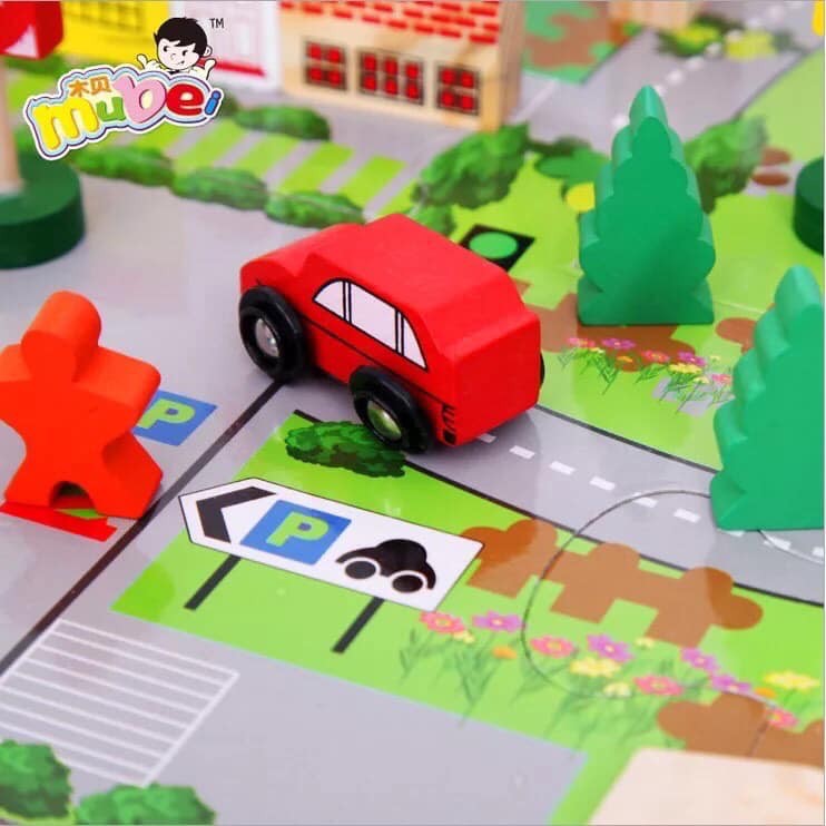 Đồ Chơi Lắp Ghép Mô Hình Giao Thông, Đồ Chơi Lắp Ghép Mô Hình Thành Phố Bằng Gỗ