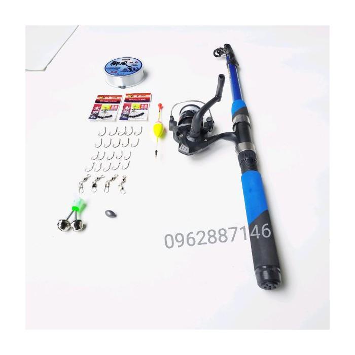 bộ cần câu cá rút shimano nexsus power 1m8 kèm máy và phụ kiện đầy đủ + 1 cuộn cước