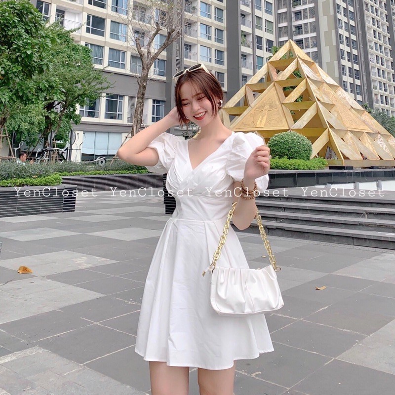 HINH CHỤP THẬT - đầm xoè đan lưng