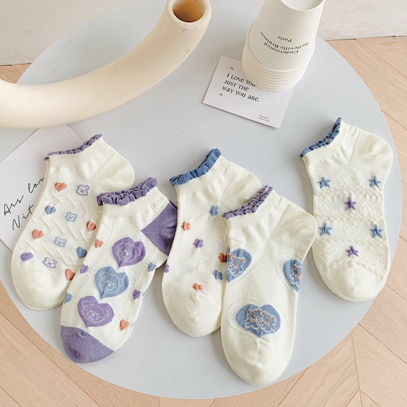 Vớ tất cổ ngắn mẫu bánh bèo ulizang thời trang nữ dành riêng cho nữ chất cotton kháng khuẩn style hàn quốc VN023