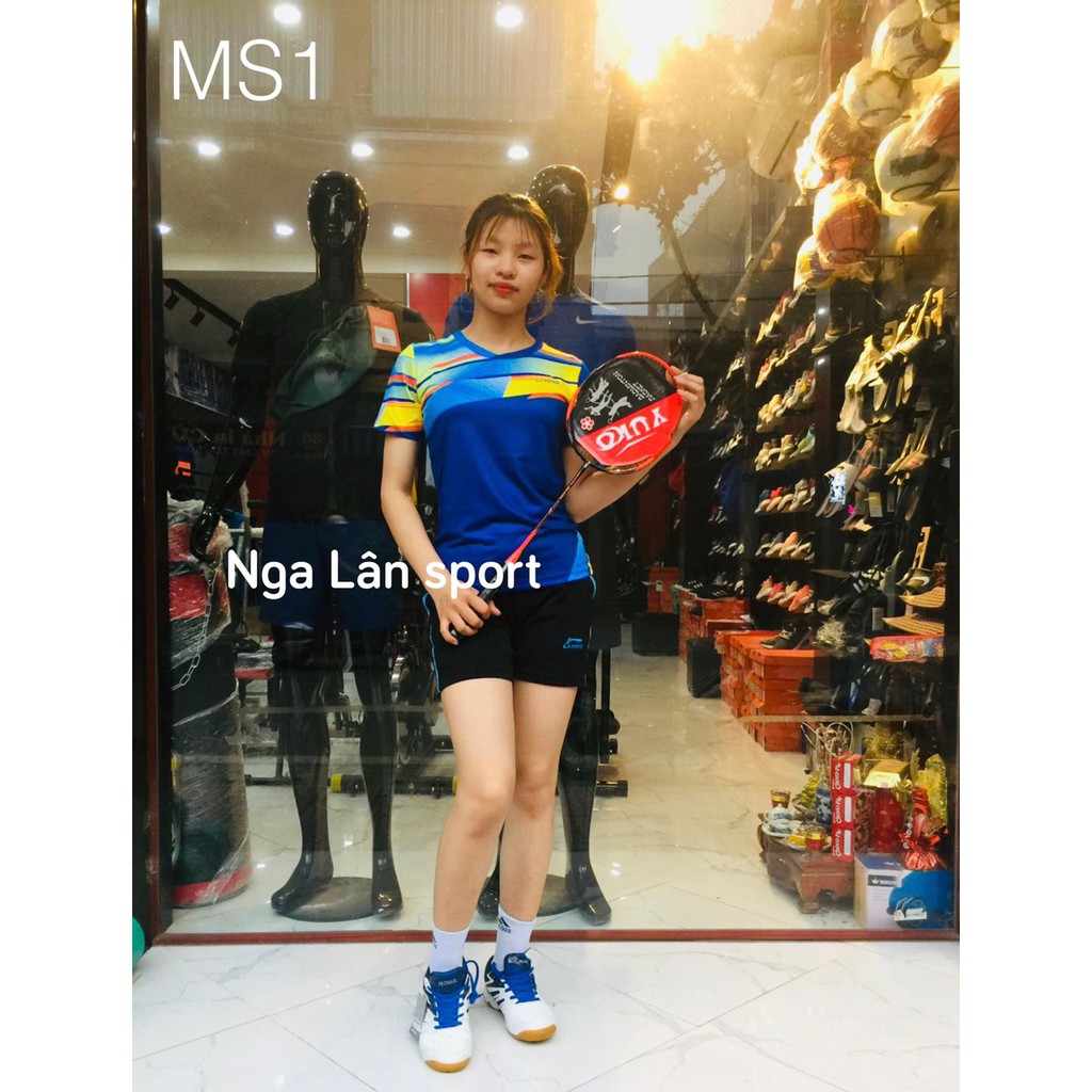 Áo cầu lông thể thao nữ Yonex & Lyning mẫu mã đẹp, form dáng chuẩn