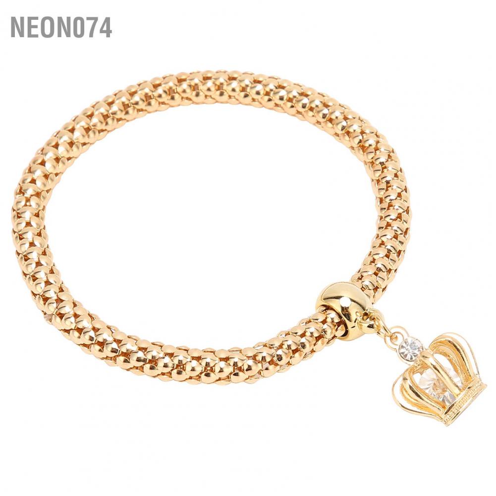 Neon074 Neon074 3 cái Vòng Tay Bỏng Ngô Hợp Kim Đàn Hồi Quyến Rũ Màu Cặp Đôi Bộ