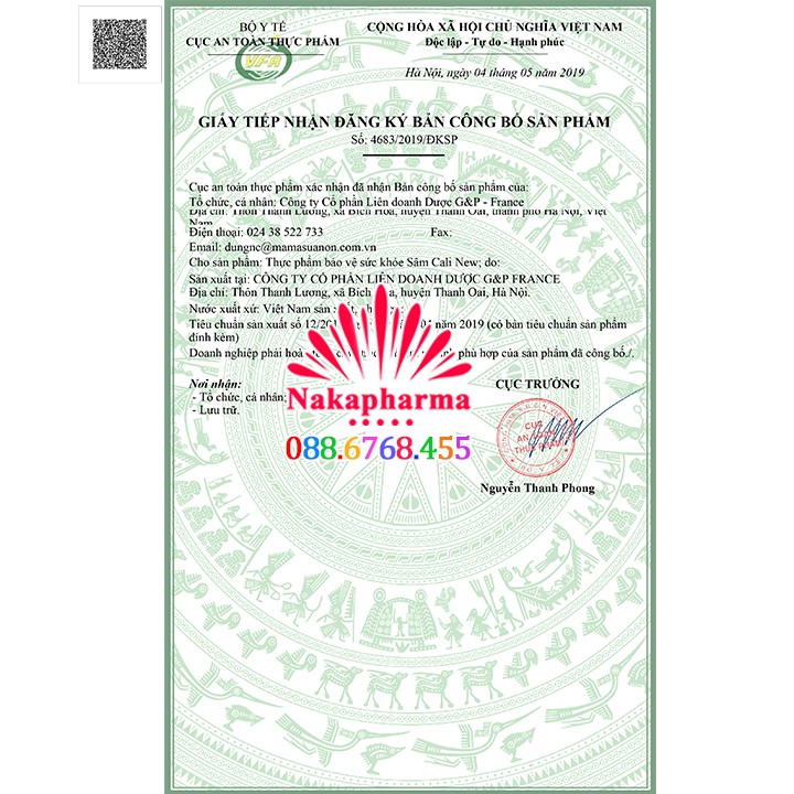 Sâm CaliNew G&P  – Giúp bổ thận tráng dương, tăng sinh lý phái mạnh Cali New Cali Peru - Man's Ginseng