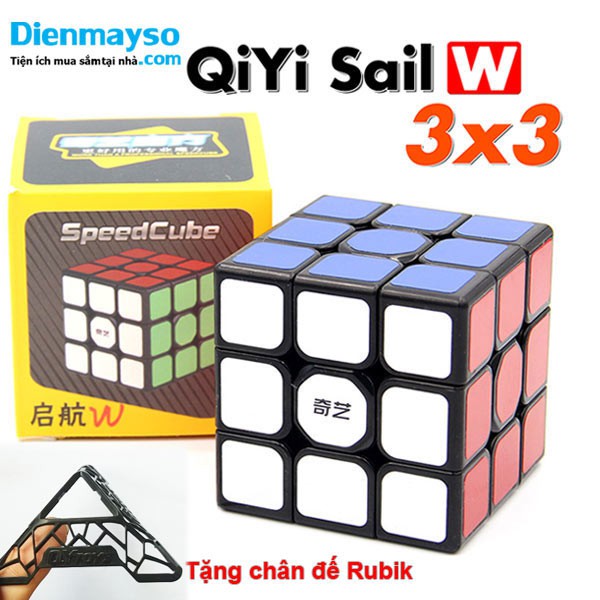 Rubik 3x3 Qiyi Sail W trò chơi Rubic 3 Tầng Khối Lập Phương Xoay Mượt Lõi Cứng Cáp Bền Robik 3x3x3