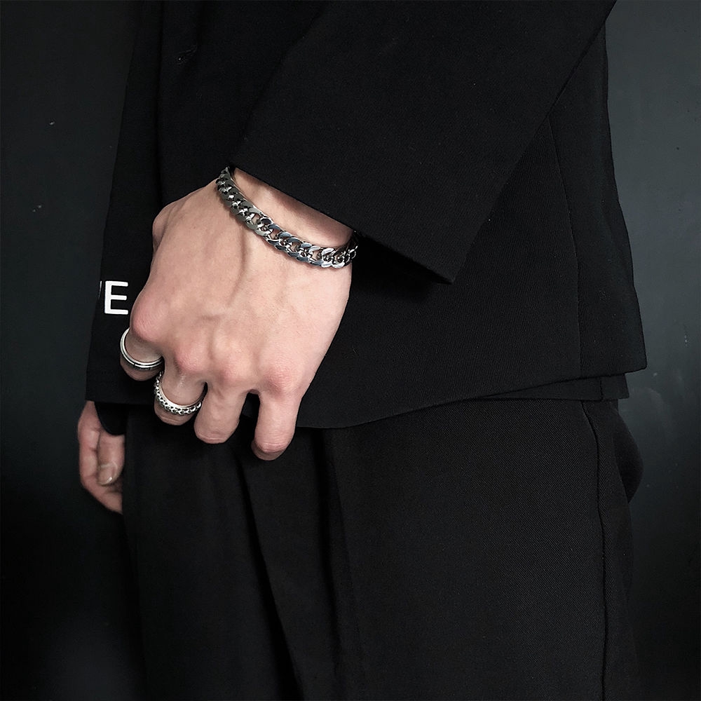 Vòng Tay Thép Titan Màu Trơn Thiết Kế Đơn Giản Thời Trang