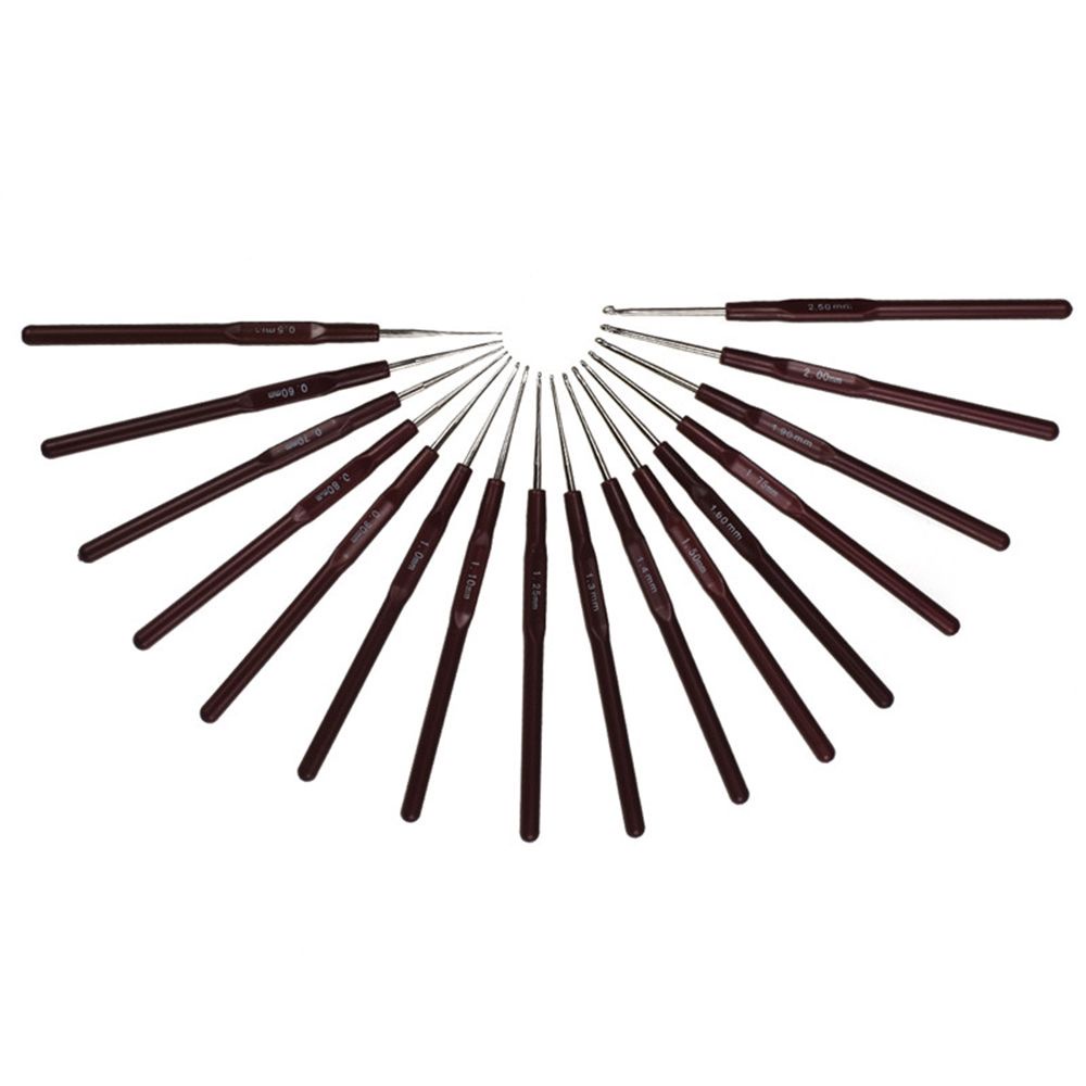 Dụng cụ đan móc len 0.5mm-2.7mm 16 kích thước tùy chọn