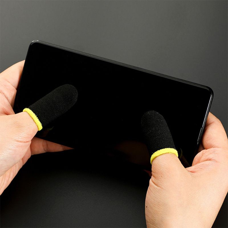 Cặp vỏ bọc ngón tay bằng sợi cacbon thoáng mát chống trượt tiện dụng để chơi game trên điện thoại Iphone/Android/Ios