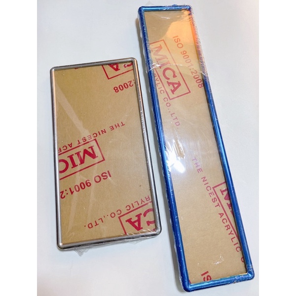 Hộp biển số xe hơi inox, khung bảng số xe oto đời mới & đời cũ (bộ 3 món đế, mica, viền bảng số inox)
