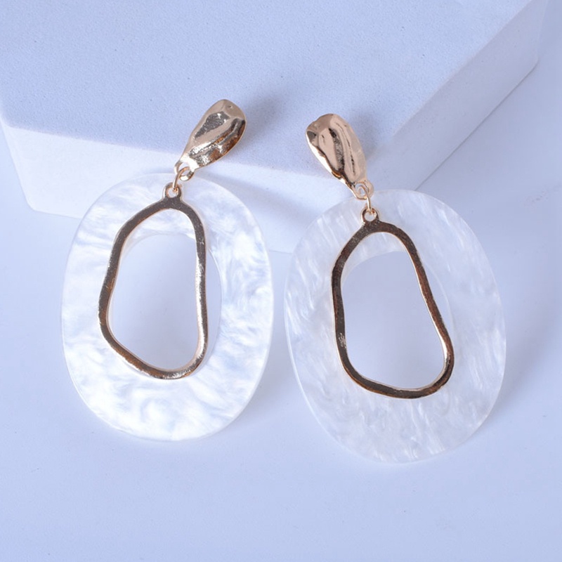 Bông Tai Hình Học Bằng Acrylic Dễ Thương Phong Cách Hàn Quốc Thời Trang Cho Nữ