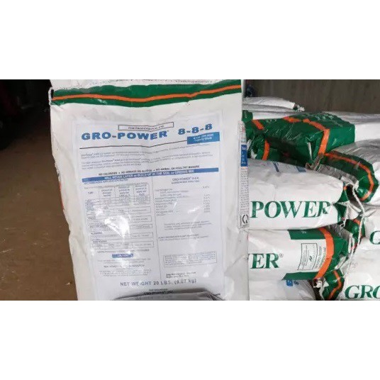 Phân hữu cơ tan chậm GRO POWER 8-8-8 phục hồi cây trồng nhập khẩu Mỹ.(bao=9,07kg)