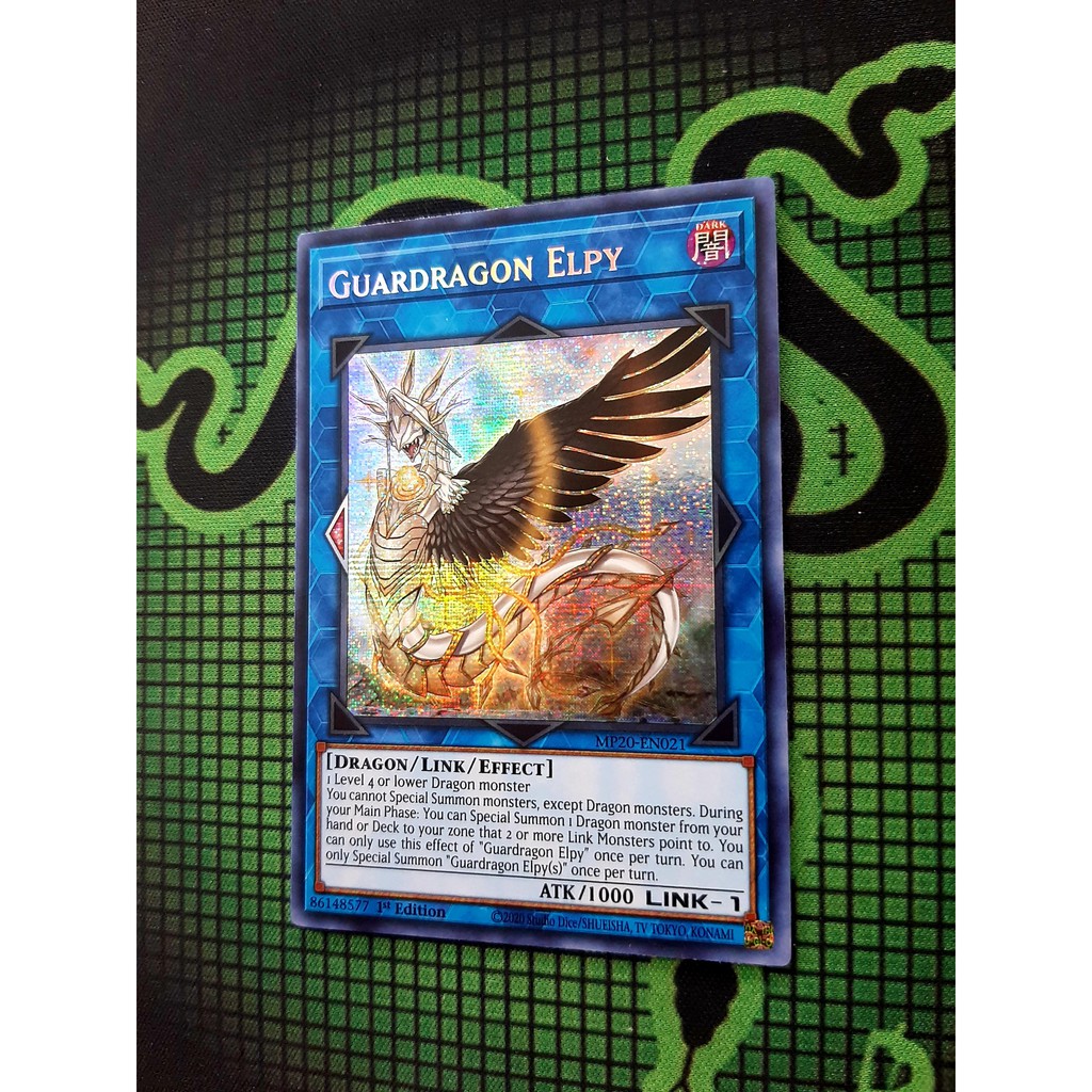 [ ĐỖ LẠC SHOP ] THẺ BÀI YUGIOH Guardragon Elpy - MP20-EN021 - Prismatic Secret Rare 1st Edition