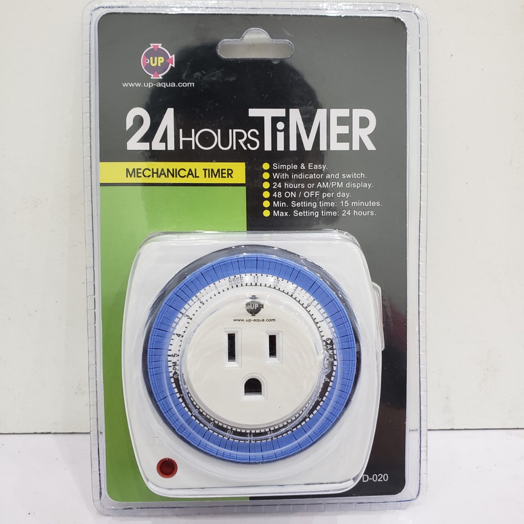 Ổ cắm hẹn giờ TIMER Cơ UP AQUA D-202 cho hồ, bể thủy sinh