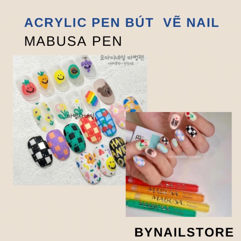 [Mabusa] Bút nước thần kì Acrylic pen Hàn Quốc vẽ mọi bề mặt (12 màu)