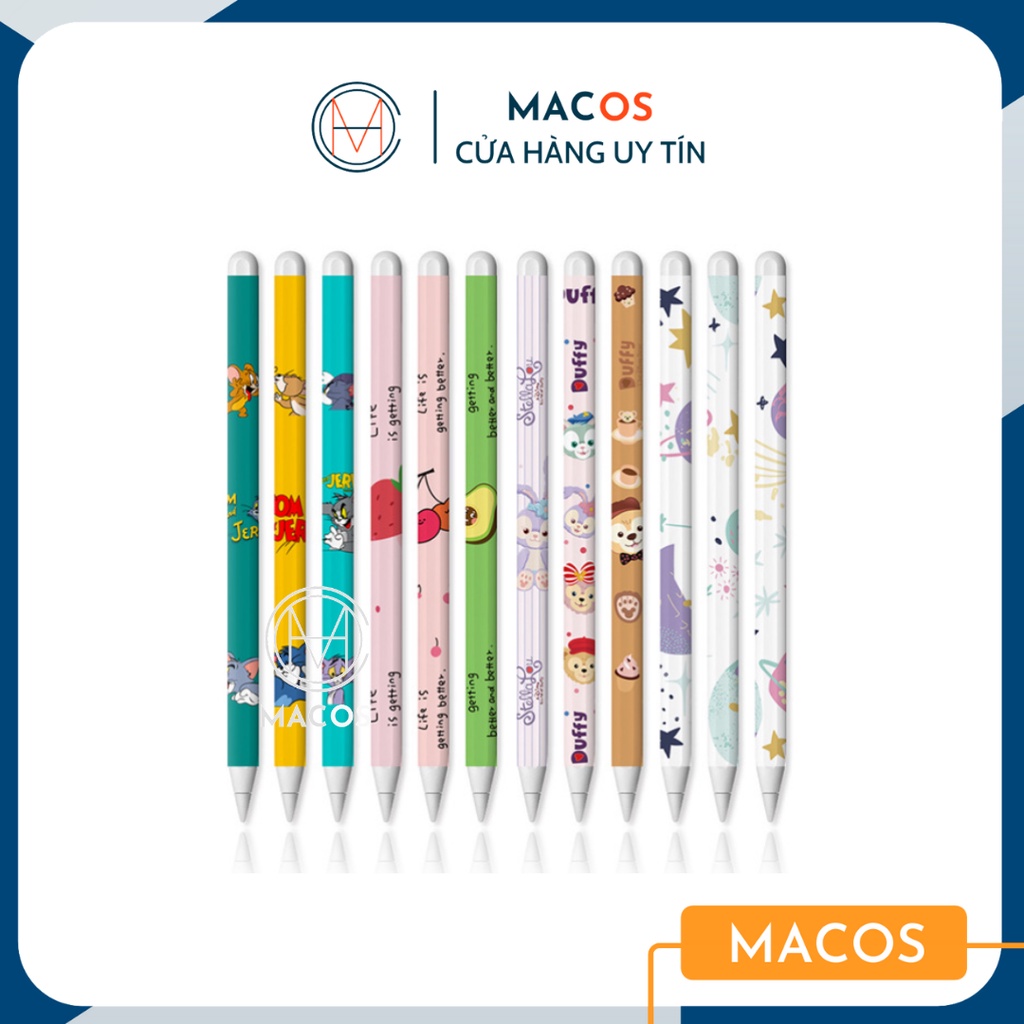 Miếng dán bảo vệ Apple Pencil 2/1 chất liệu nhám bám tay, chống trầy xước, hỗ trợ sạc không dây - Miếng dán dày (AP20)