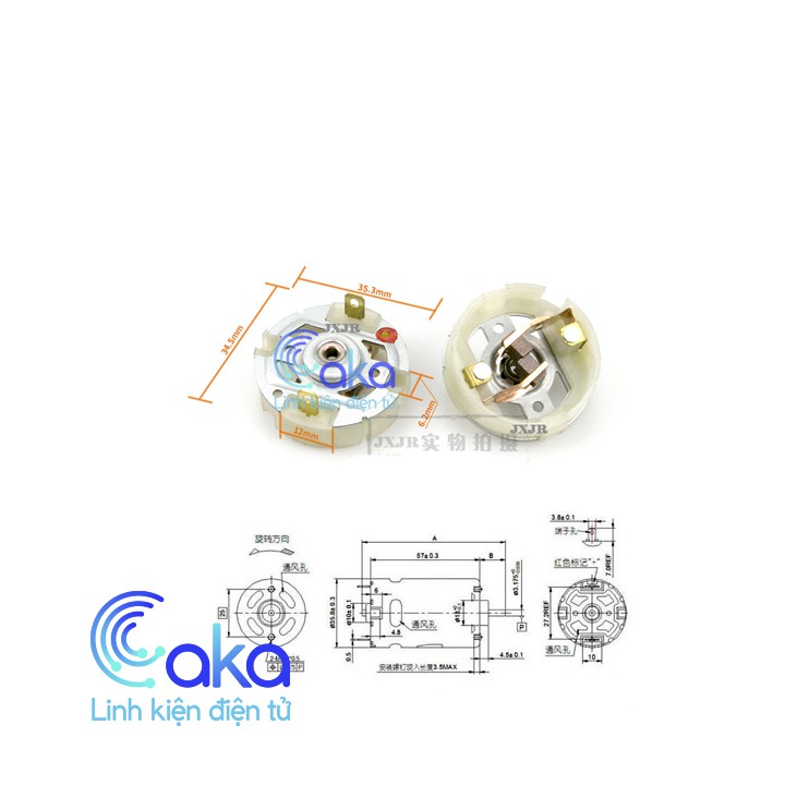 CAKA Đít than motor DC550 RS550