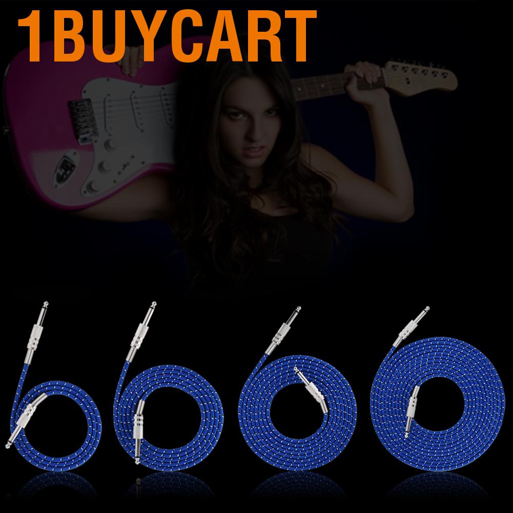 1buycart 6.35mm Straight Plug Mono Guitar Cable Male to Wire Cord for Electric Instruments Cables