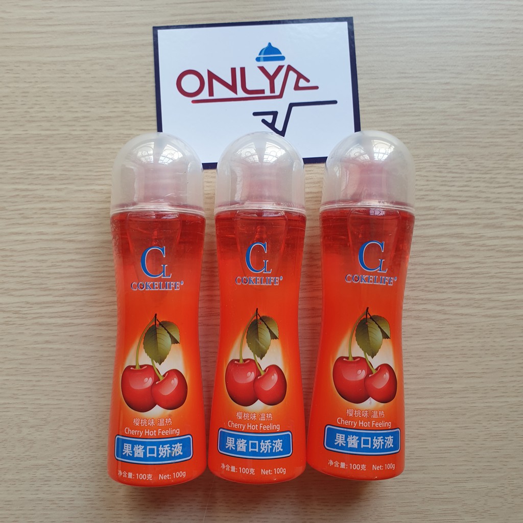 Gel Bôi Trơn COKELIFE Vị Cherry Nóng Ấm 100ml Gel massage Đậm Đặc Lâu Khô Gốc Nước