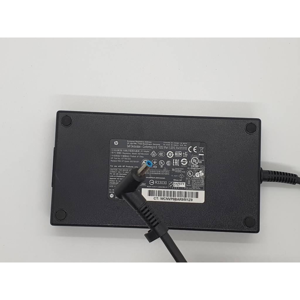 Sạc Laptop HP ZBOOK 14 ZBOOK 15 ZBOOK 17 10.3A 19.5V- 200w chân kim xanh envy-Có video thực tế-tặng kèm dây