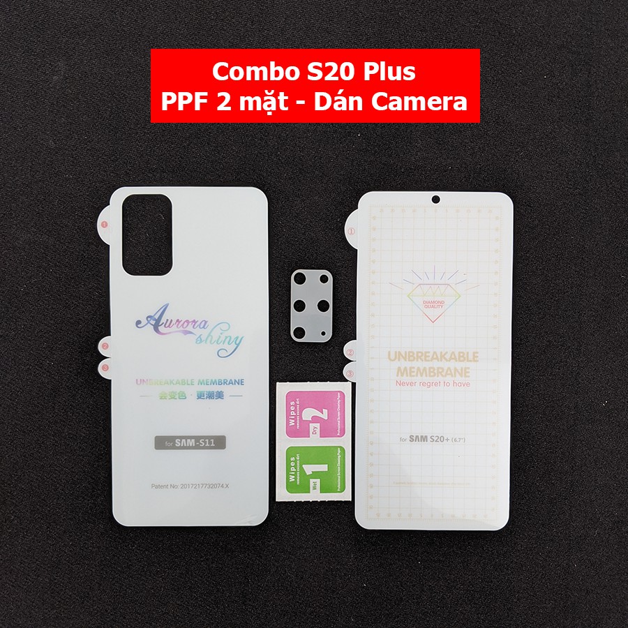 Miếng dán PPF 2 mặt - Dán camera S20 Plus