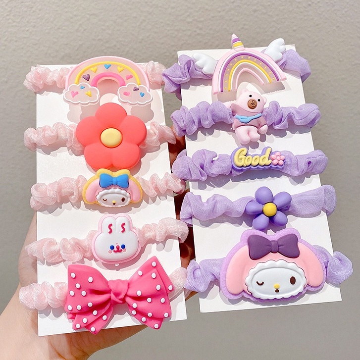 Bộ 10 Băng Đô Hoạt Hình Dễ Thương Cho Bé Gái