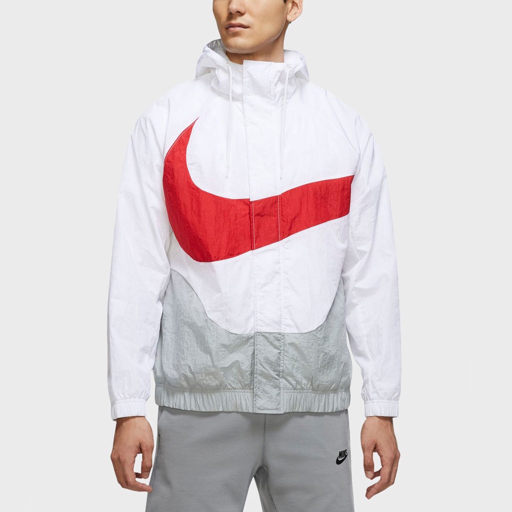 ÁO KHOÁC NIKE SWOOSH WOVEN HOODED LINED JACKET - WHITE