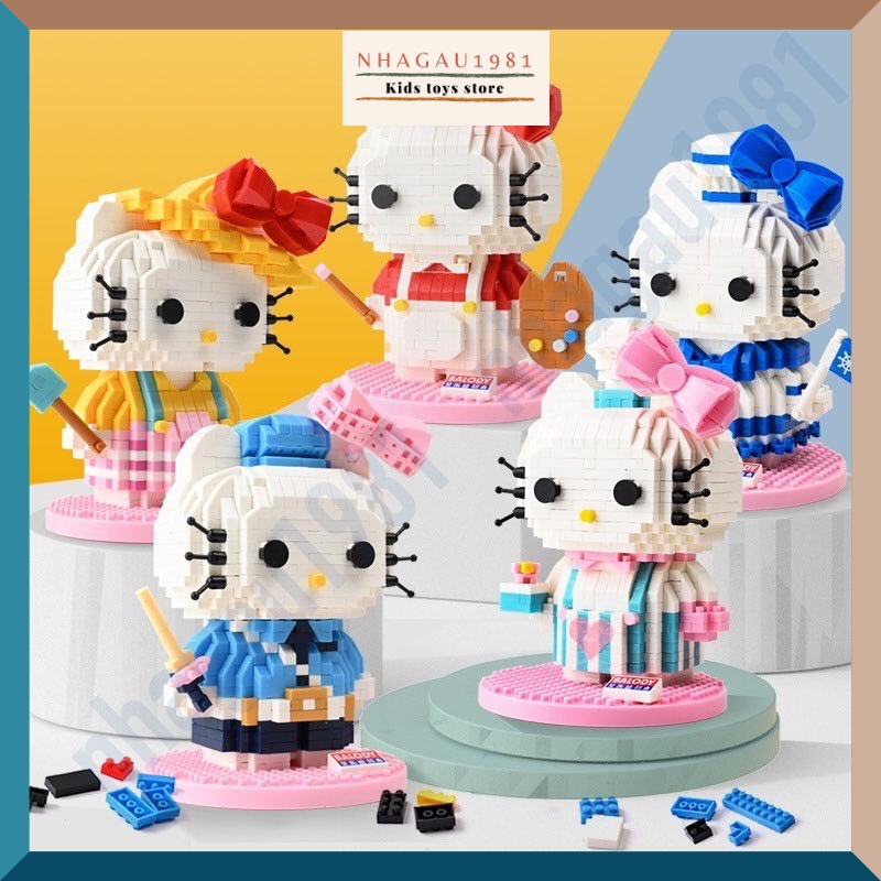 Đồ Chơi Lắp Ráp Lego Mèo Hello Kitty Balody Xinh Xắn Đáng Yêu Quà Tặng Bạn Gái Bé Gái Shop NHAGAU1981