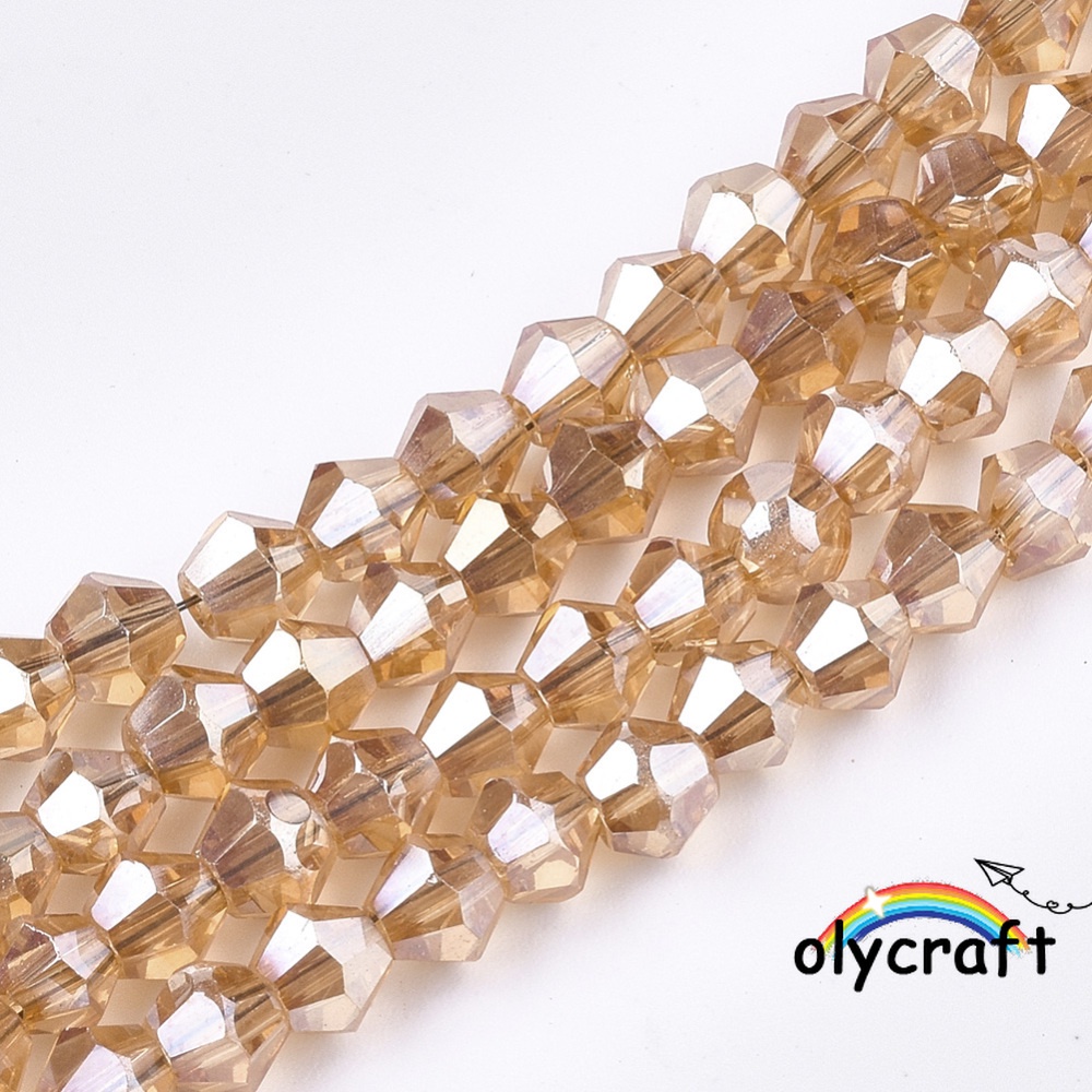 1 Cuộn Dây Mạ Điện Màu Cầu Vồng 18 inch Lỗ 3x3.5mm 1mm Từ 125~130 Cái/Trên 18 inch